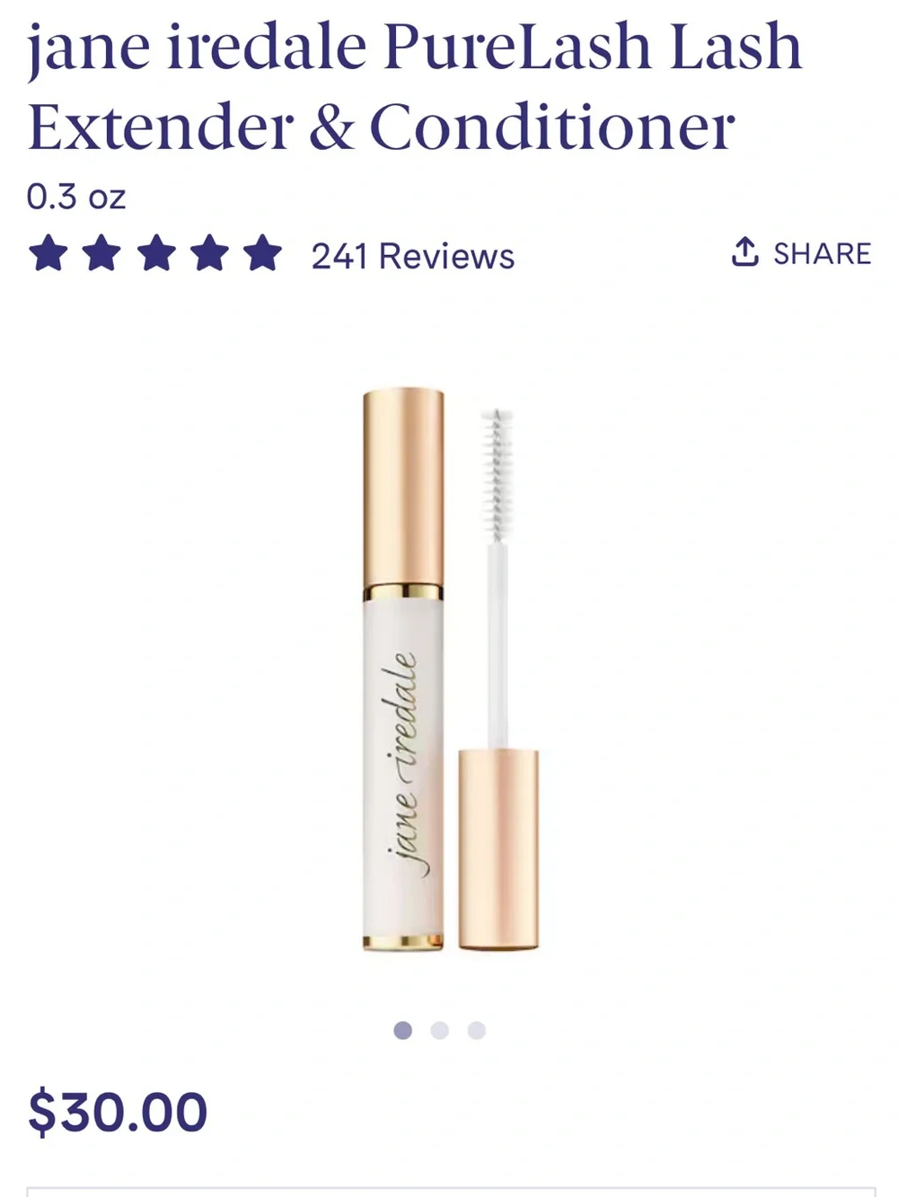 NWT jane iredale PureLash Lash Extender & Conditioner